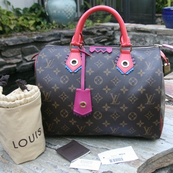LOUIS VUITTON LIMITED EDITION MONOGRAM CANVAS SPEEDY 30 TOTEM-100% AUTHENTIC - Picture 1 of 16